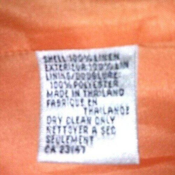 Talbots Womens Jacket Irish Linen FRONT OPEN Peach color 100% Linen SHACKET - Picture 6 of 6